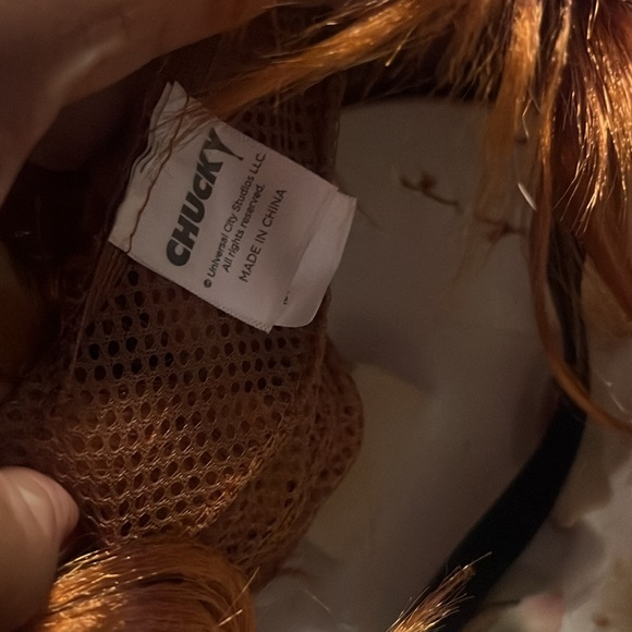 Chucky Mask Creepy Chucky Full Head Mask with Hair Realistic Cosplay Costume - Picture 5 of 9